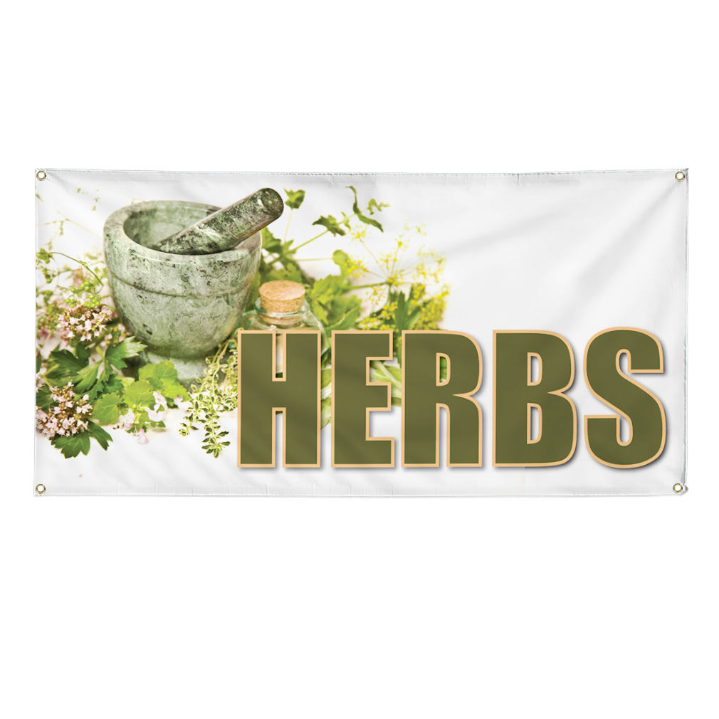 Vinyl Banner Multiple Sizes Herbs A Outdoor Advertising Printing Business