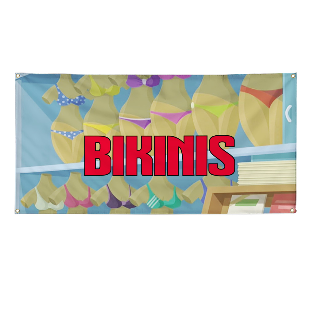 Vinyl Banner Multiple Sizes Bikinis Outdoor Advertising Printing Retail Outdoor