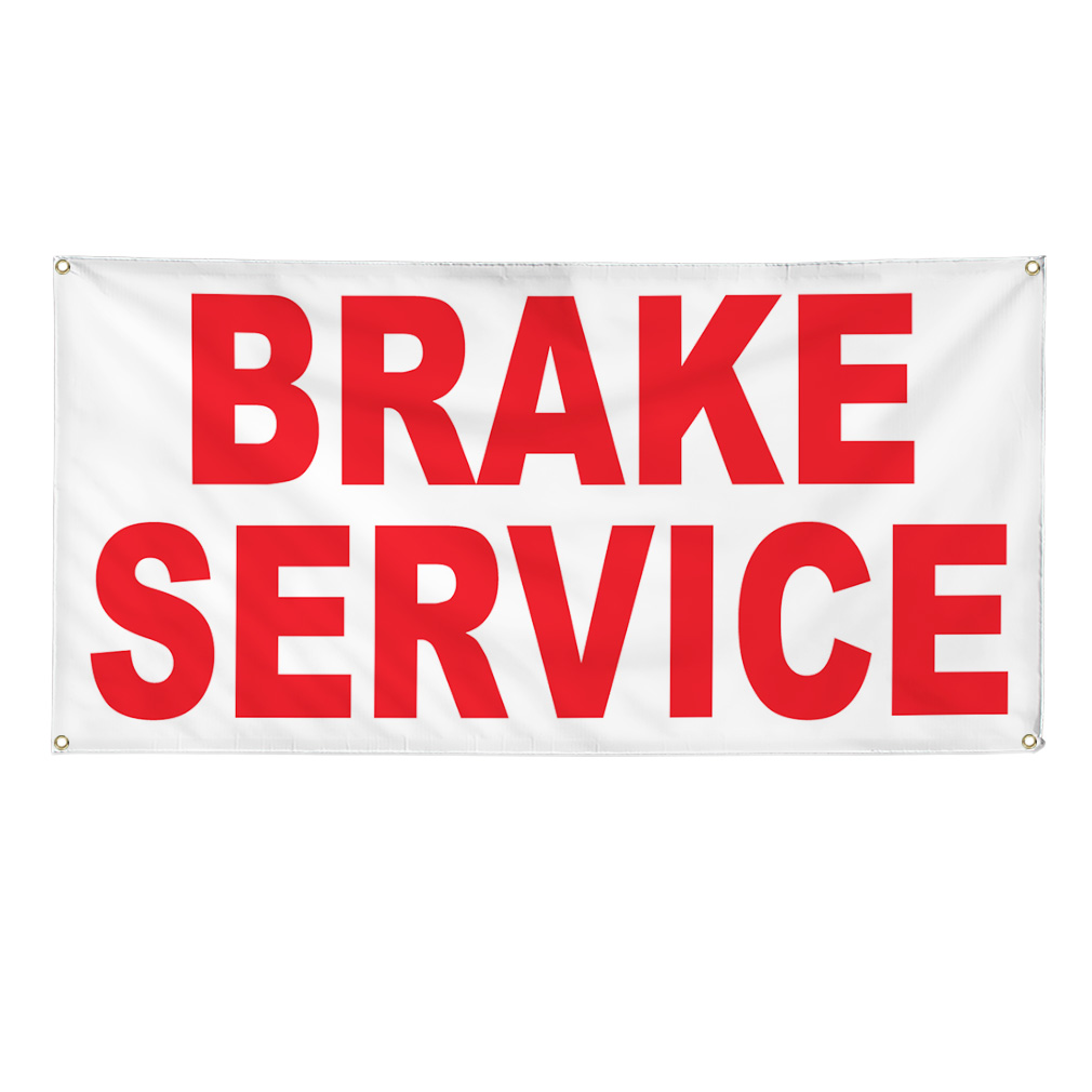 Vinyl Banner Multiple Sizes Brake Service Red Auto Car Repair Shop B Automotive