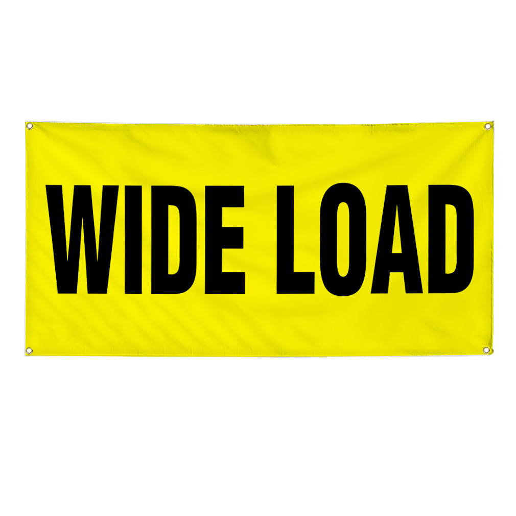 Vinyl Banner Multiple Sizes Wide Load Yellow Background Auto Car Repair Shop