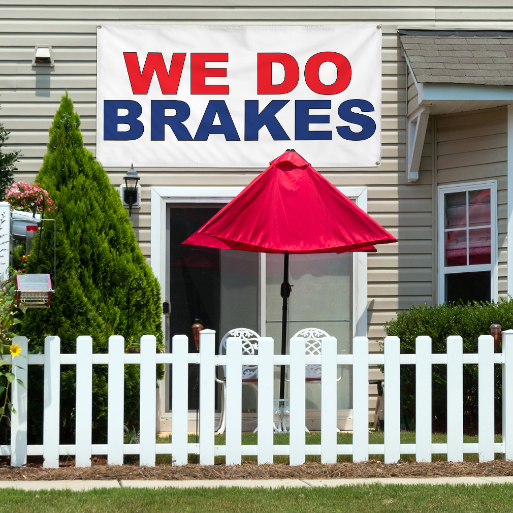 Vinyl Banner Multiple Sizes We Do Brakes Red Blue Auto Car Repair Shop ...
