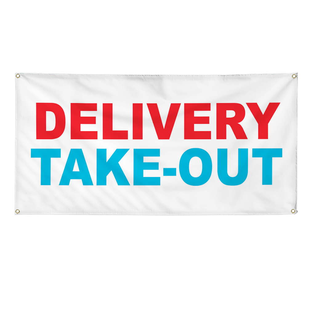 Vinyl Banner Multiple Options Delivery Take out Advertising Printing Outdoor