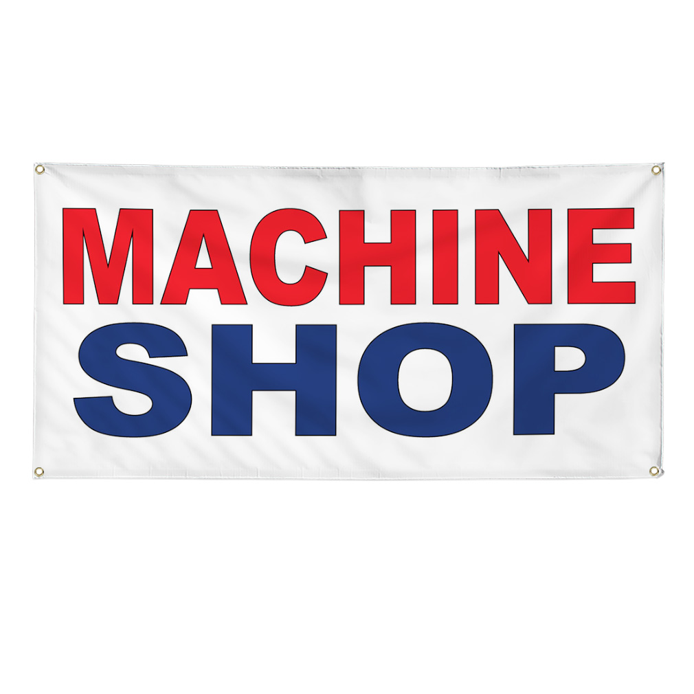 Vinyl Banner Multiple Options Machine Shop Outdoor Advertising Printing Business