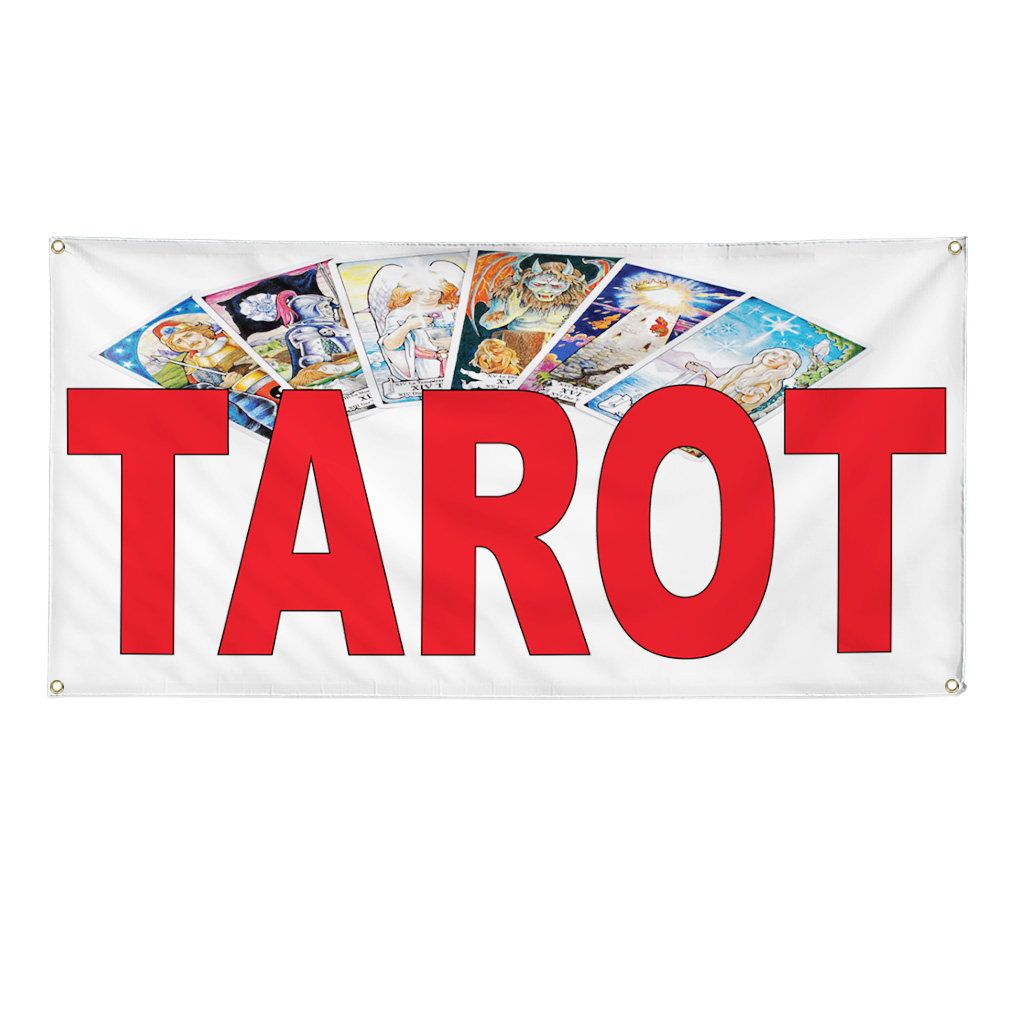 Vinyl Banner Multiple Sizes Tarot Red Fantasy Weatherproof Industrial Yard Signs