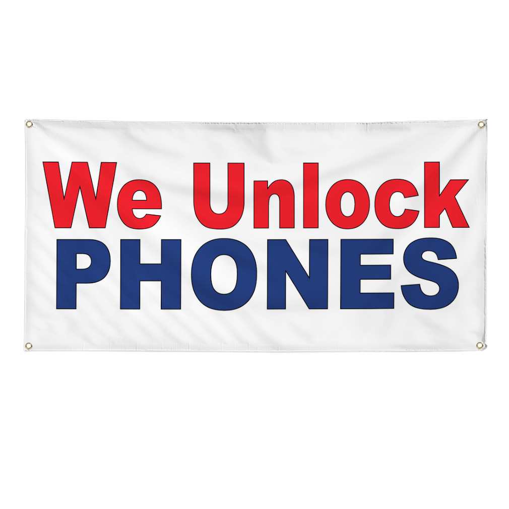 Red Blue Retail Cell Phones Outdoor