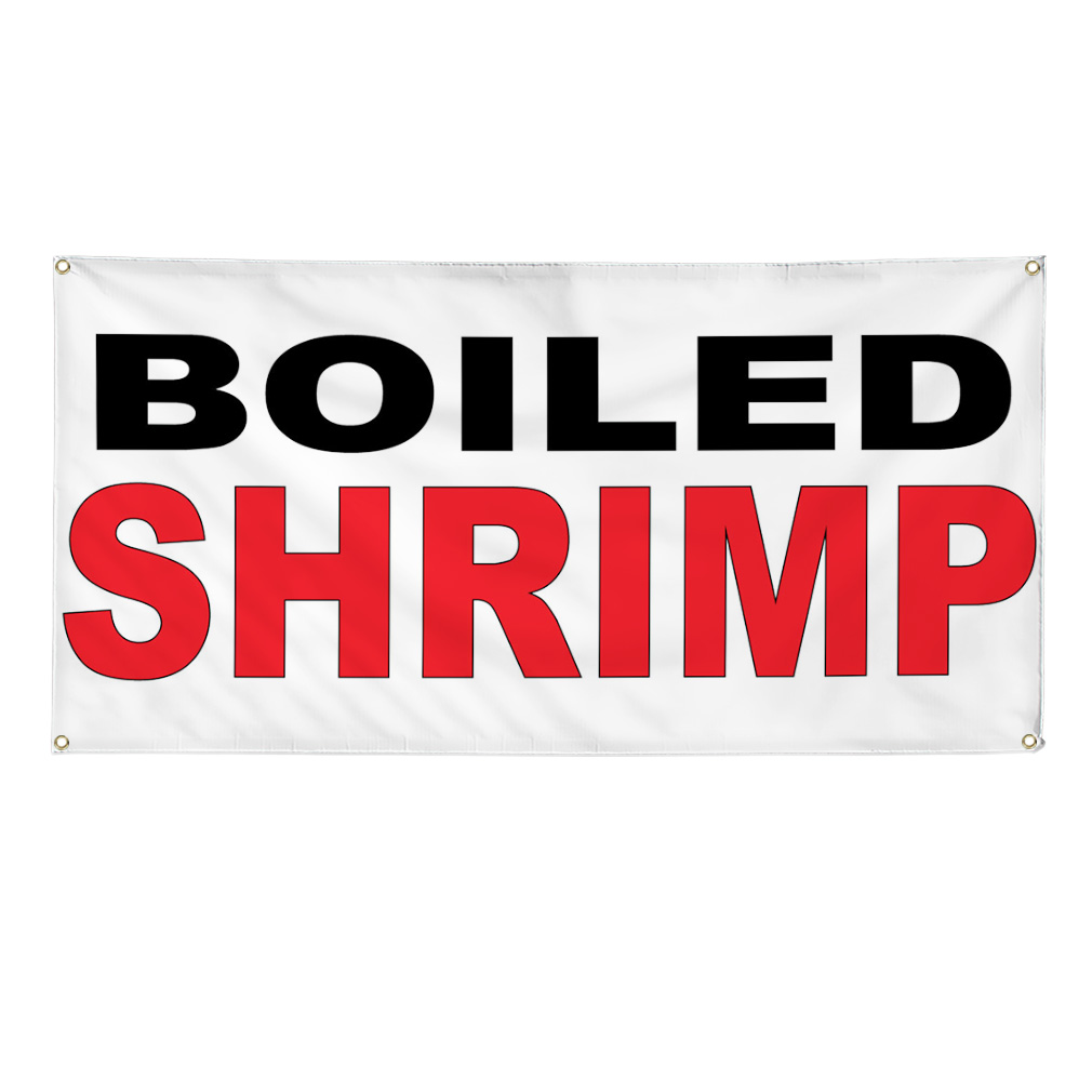 Vinyl Banner Multiple Options Boiled Shrimp Outdoor Advertising Printing Outdoor