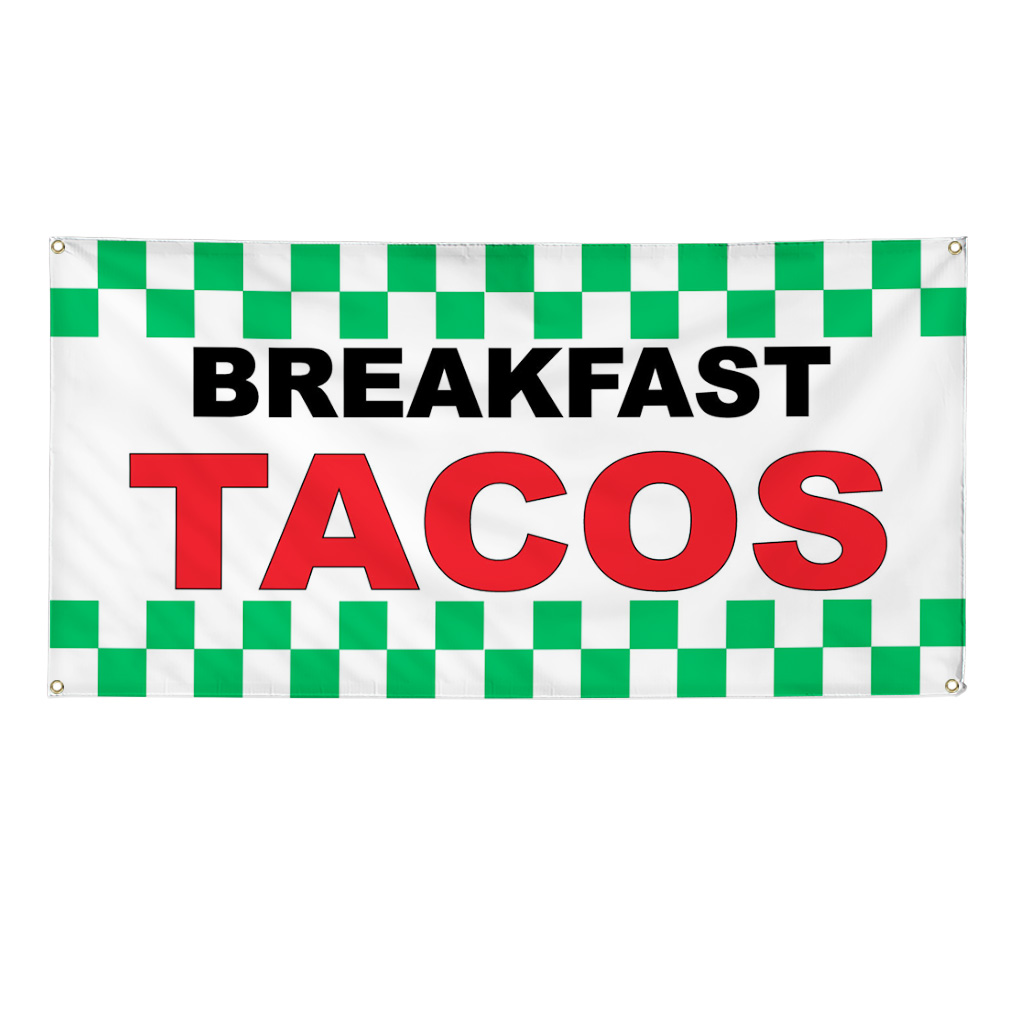 Vinyl Banner Multiple Sizes Food & Beverage Weatherproof Industrial Yard Signs
