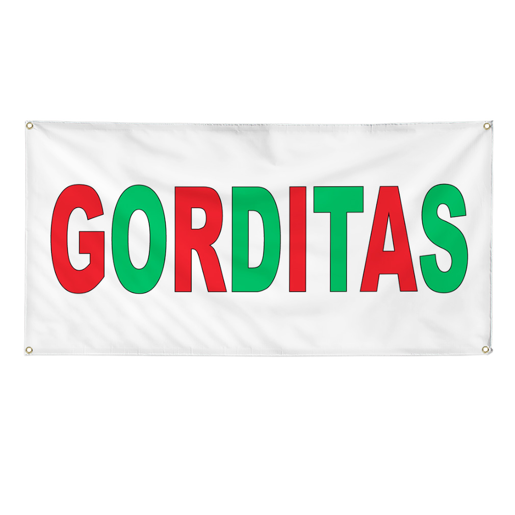 Vinyl Banner Multiple Sizes Gorditas Red Green Food Bar Restaurant Food Truck