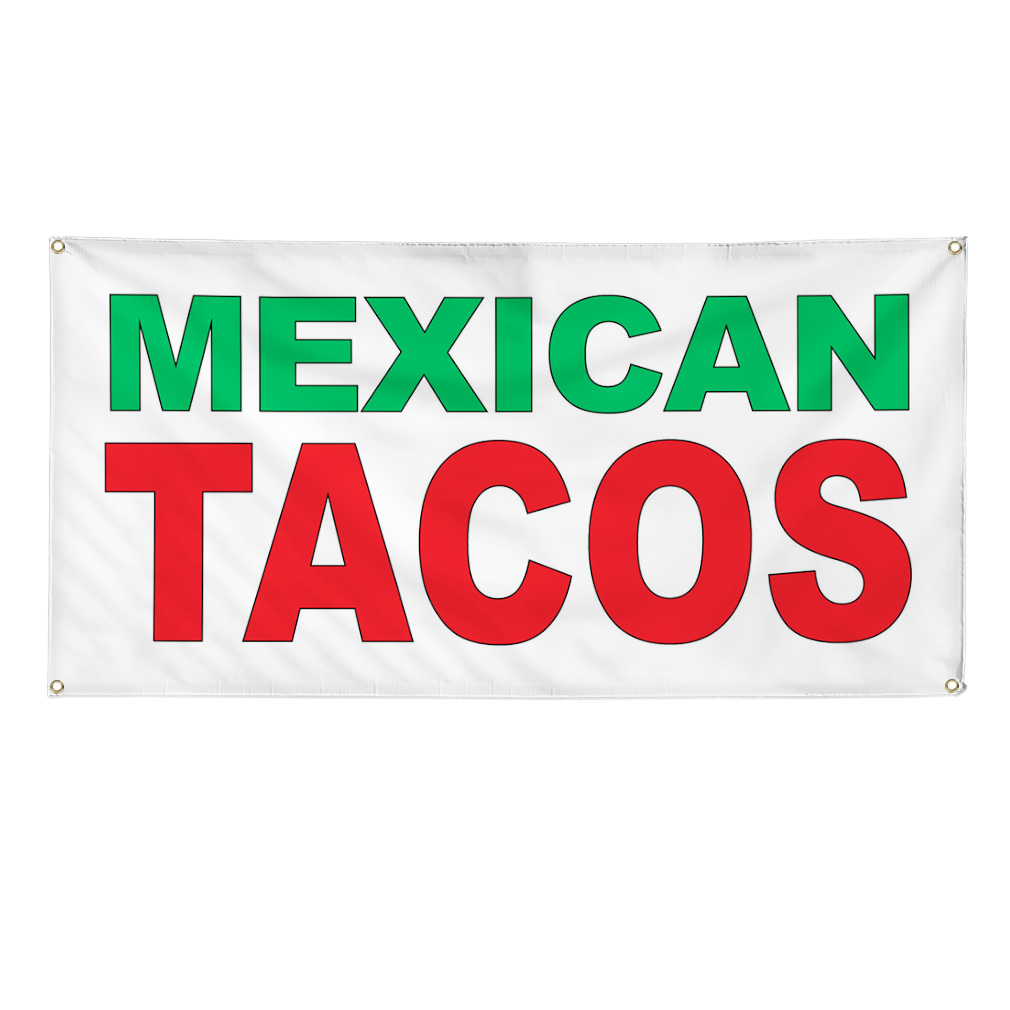 Vinyl Banner Multiple Sizes Food & Beverage Weatherproof Industrial Yard Signs